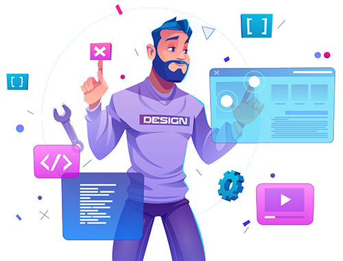 Web development skills illustration